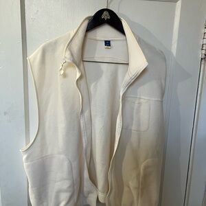 Old Navy Cream Full Zip Fleece Vest - Women's Plus Size 2X - EUC
